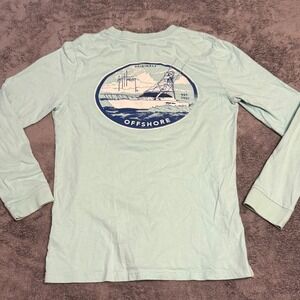 Guy Harvey Offshore Fishing Boat Long Sleeve T-Shirt Size S